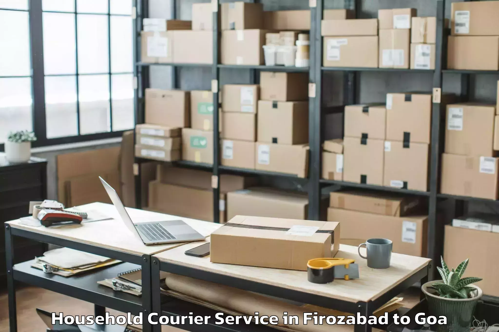 Professional Firozabad to Colvale Household Courier